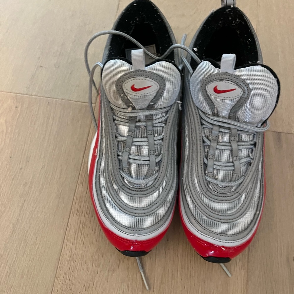 Nike air max 97 leather red and  silver